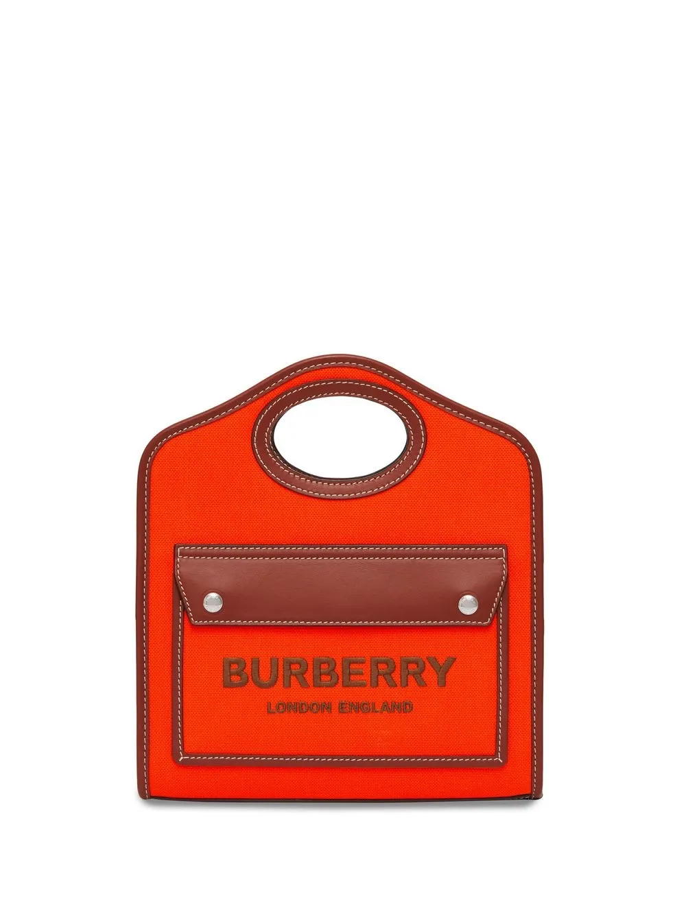 

Burberry bolsa con diseño de dos tonos y logo bordado mini - Naranja