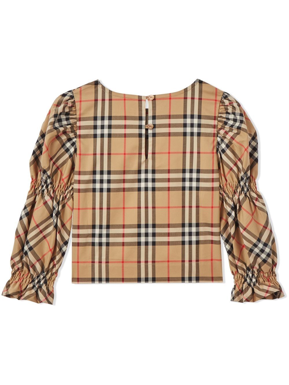 Burberry Kids Blouse met Vintage Check - Beige