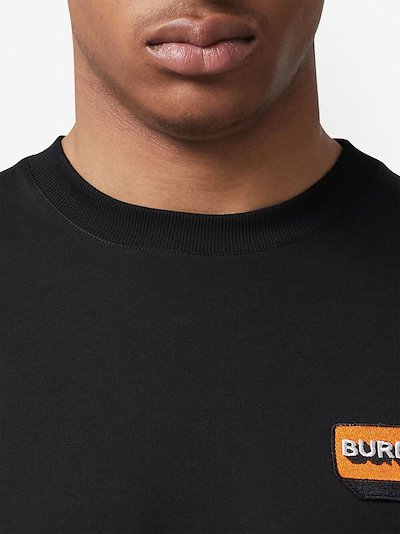 Burberry logo appliqué short-sleeve T-shirt black | MODES