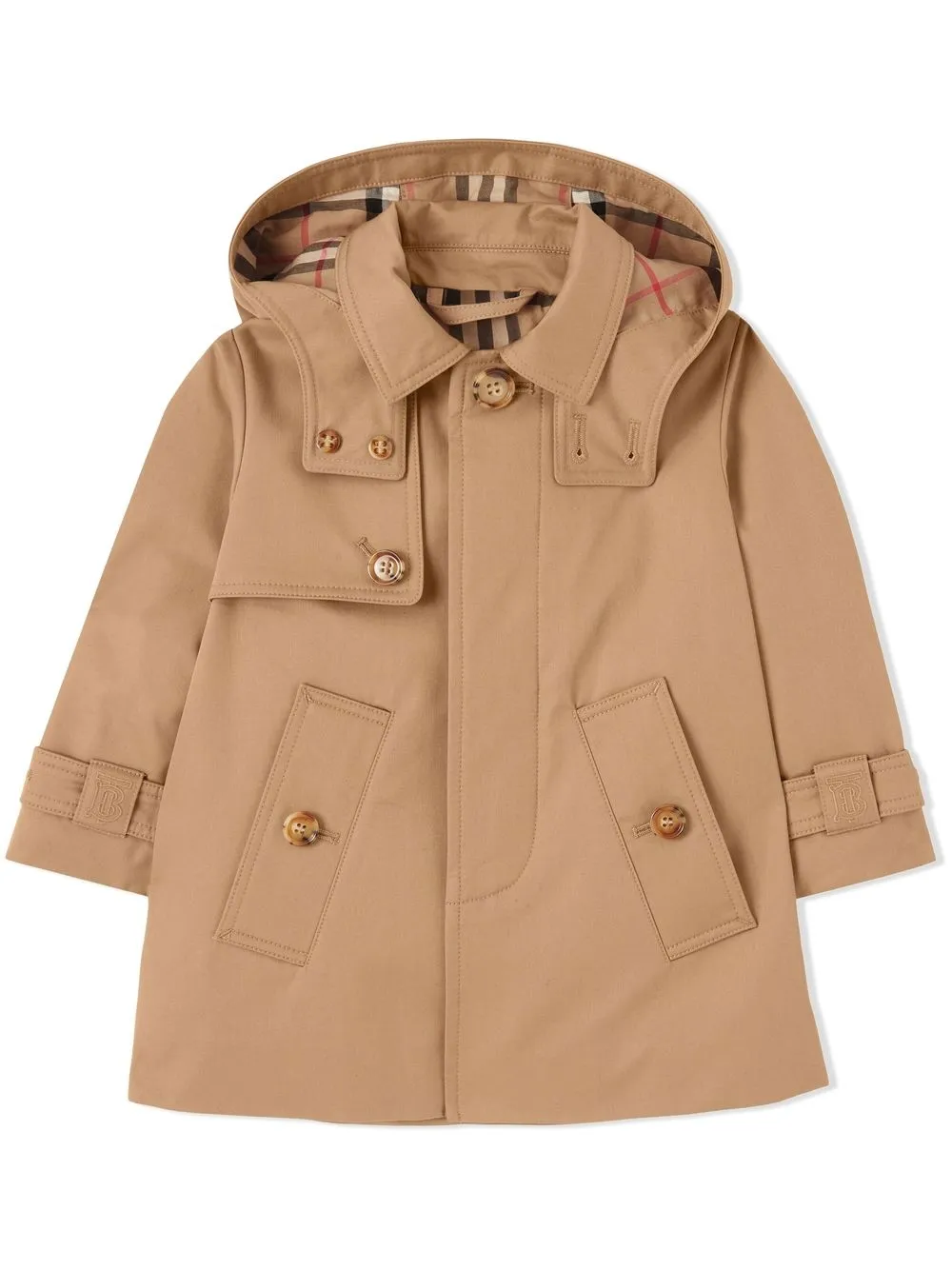 

Burberry Kids abrigo con capucha removible - Neutro