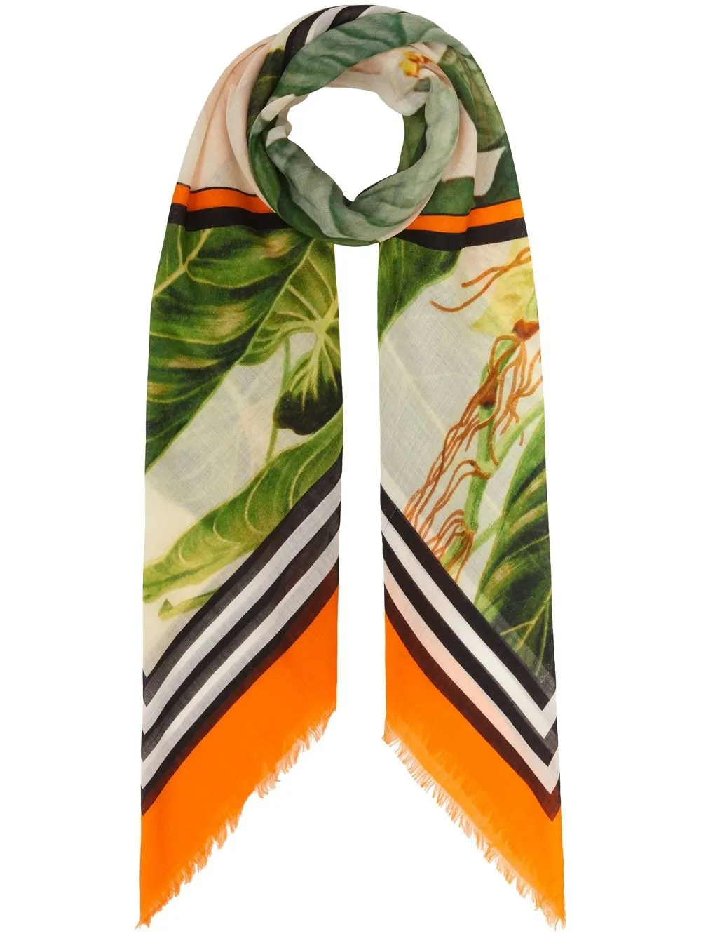 

Burberry Botanical Sketch-print scarf - Orange