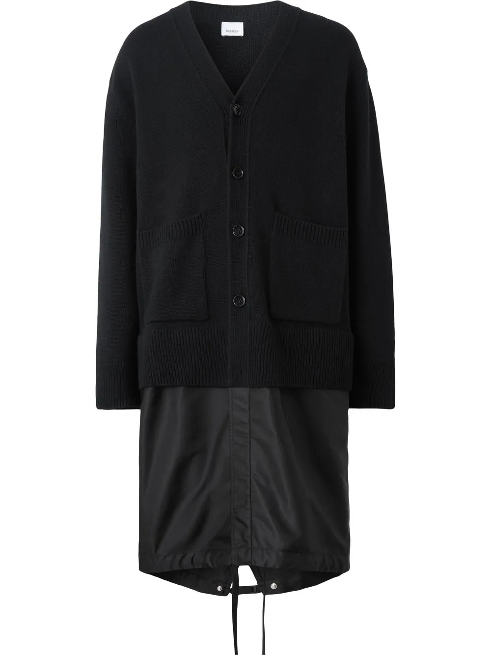 

Burberry panelled knitted cardigan - Black