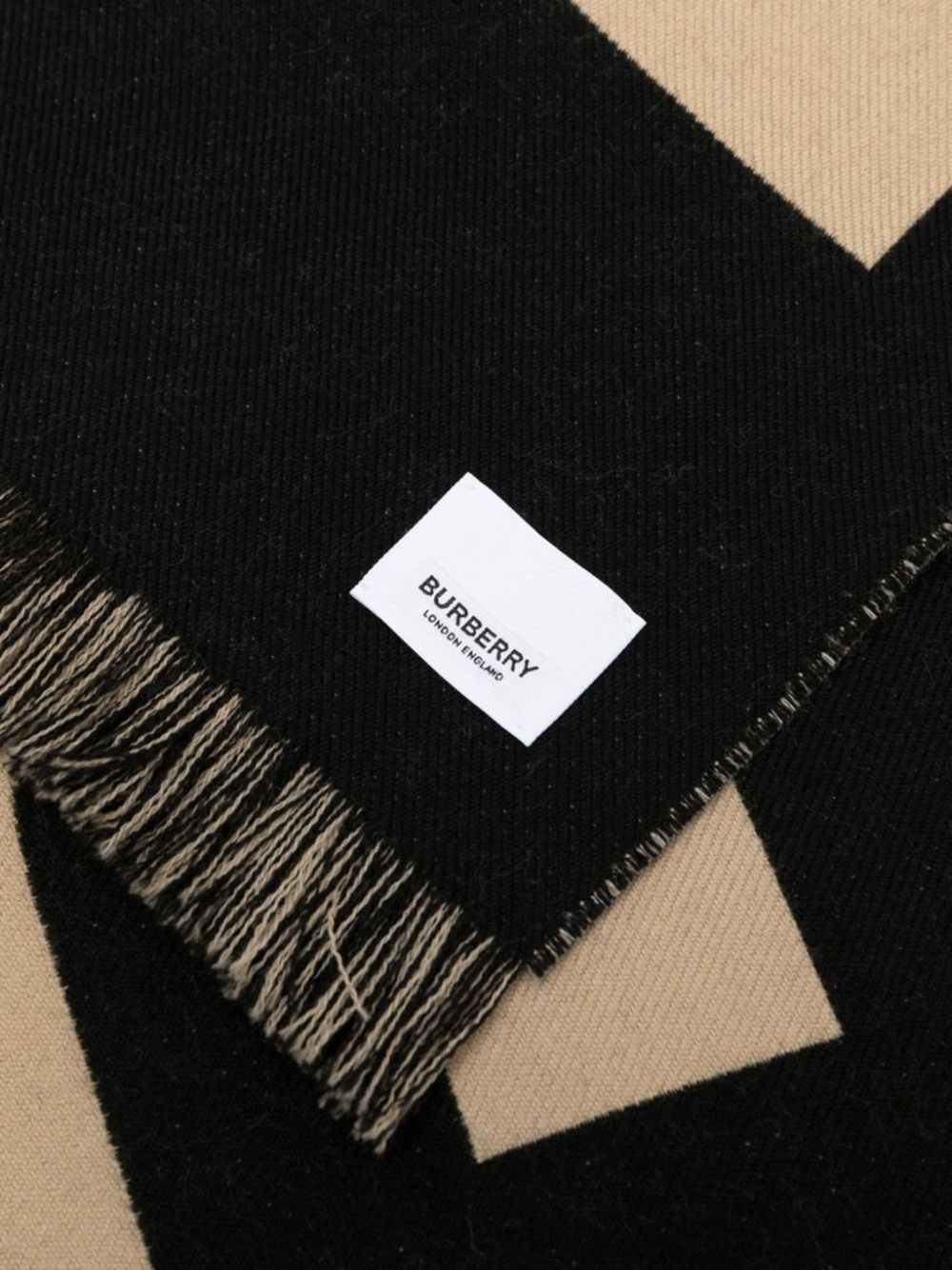 Burberry logo-jacquard wool scarf Men