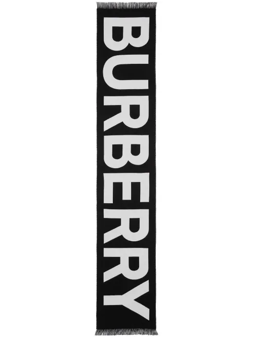 Écharpe en laine à logo en jacquard - Burberry - Modalova
