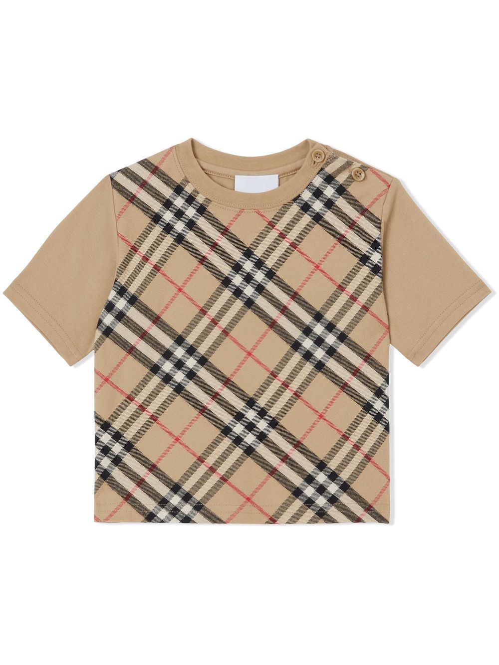 BURBERRY VINTAGE CHECK PANELLED T-SHIRT