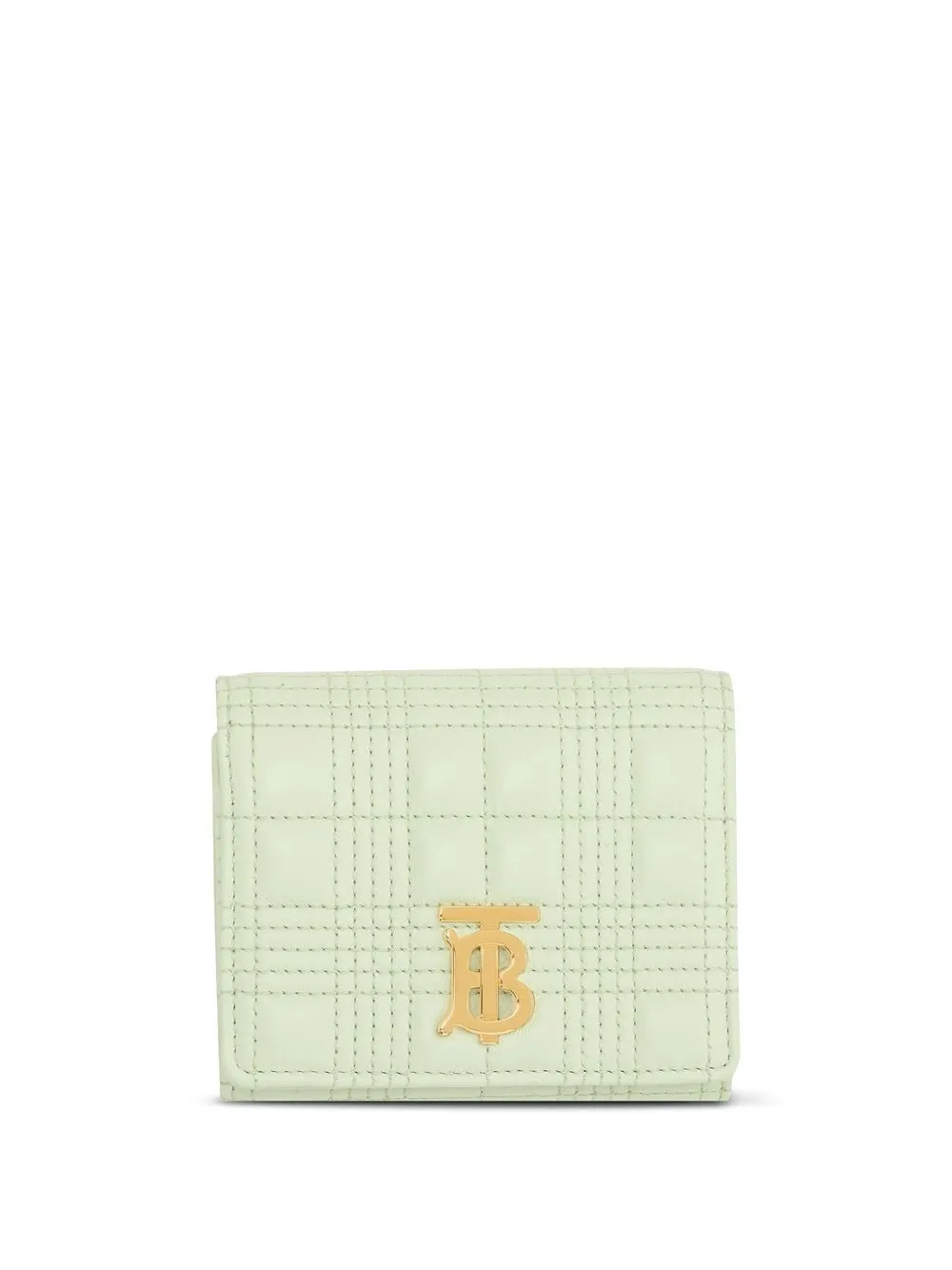 

Burberry logo-plaque stitch-detail purse - Green