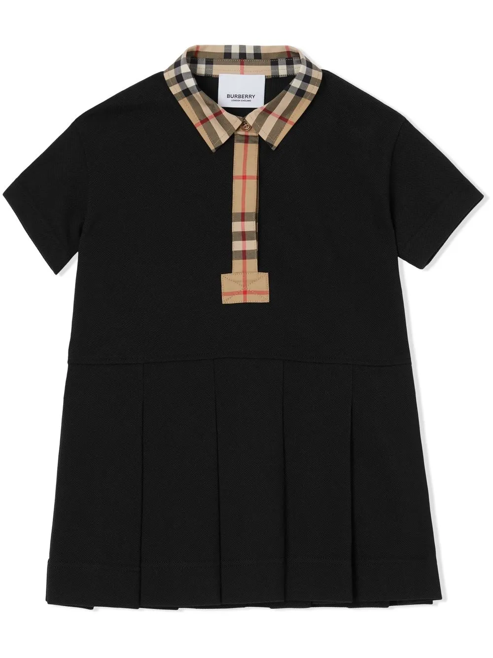 Image 1 of Burberry Kids Vintage Check piqué dress