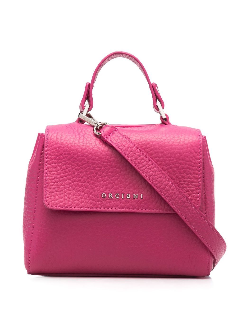 

Orciani tote con placa del logo - Rosado