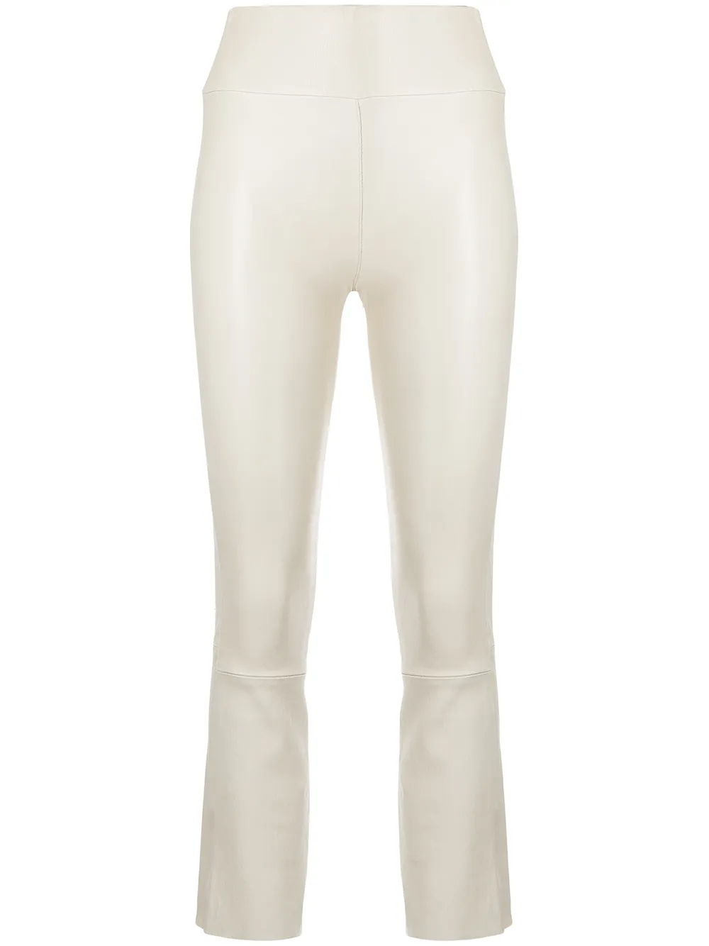 

Sprwmn cropped flare leather trousers - Neutrals