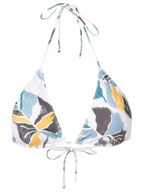 Clube Bossa Ava leaf-print bikini-top