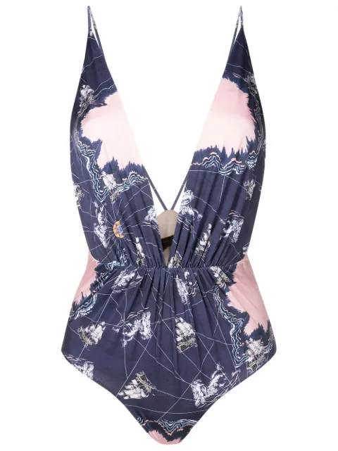 Clube Bossa traje de baño Clavert con estampado gráfico