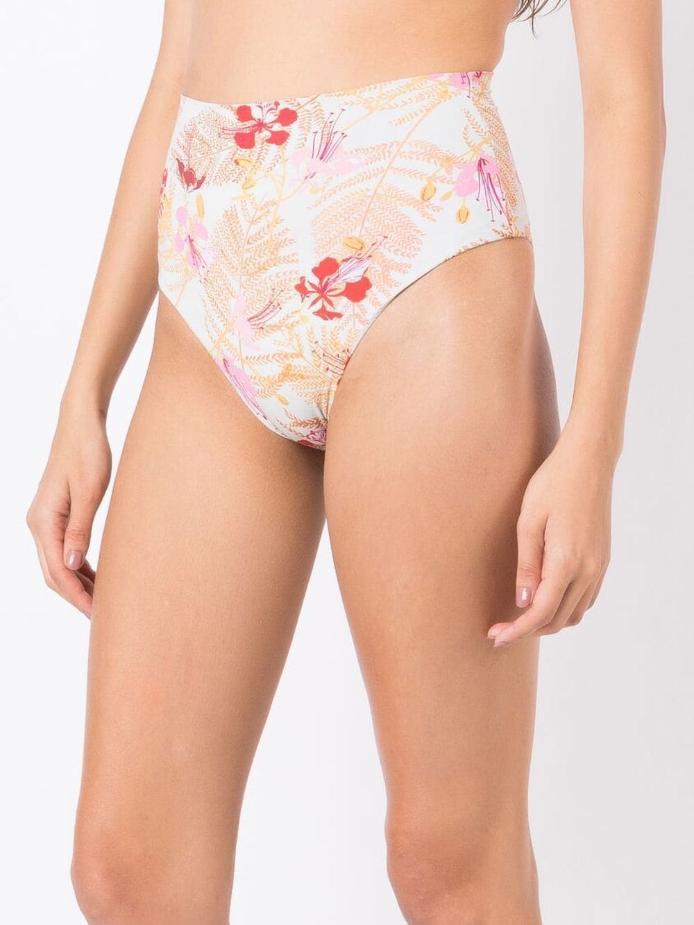 Shop Clube Bossa Floral High-waisted Bikini Bottoms In Pink