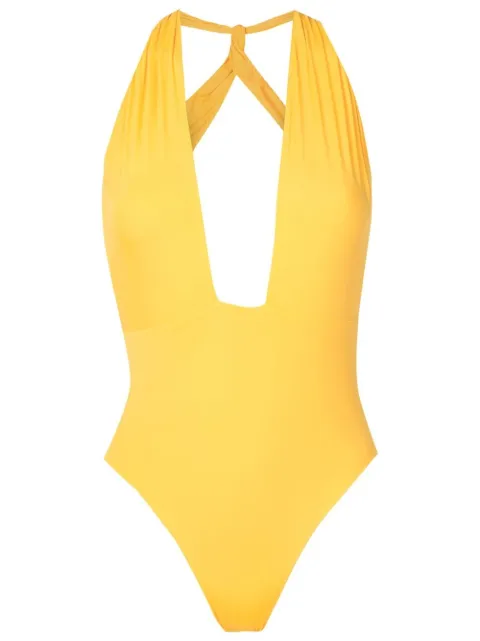 Clube Bossa Amarelo v-neck swimsuit