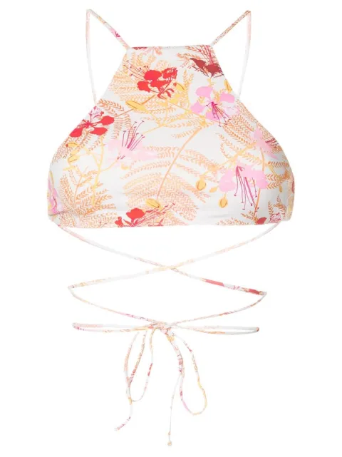 Clube Bossa floral-leaf print bikini top