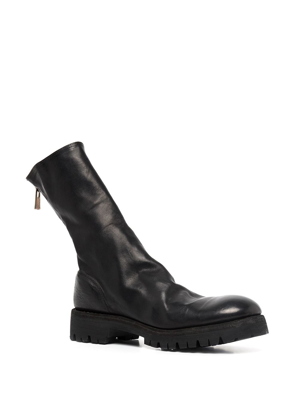 Image 2 of Guidi zip-fastening leather ankle boots