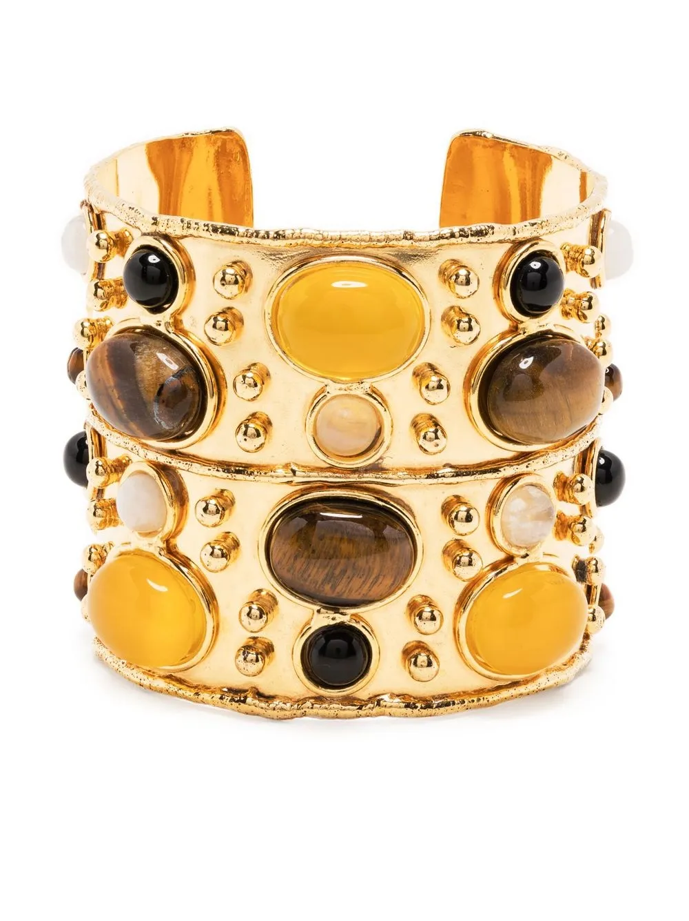 

Sylvia Toledano brazalete Byzance con detalle de gemas - Dorado