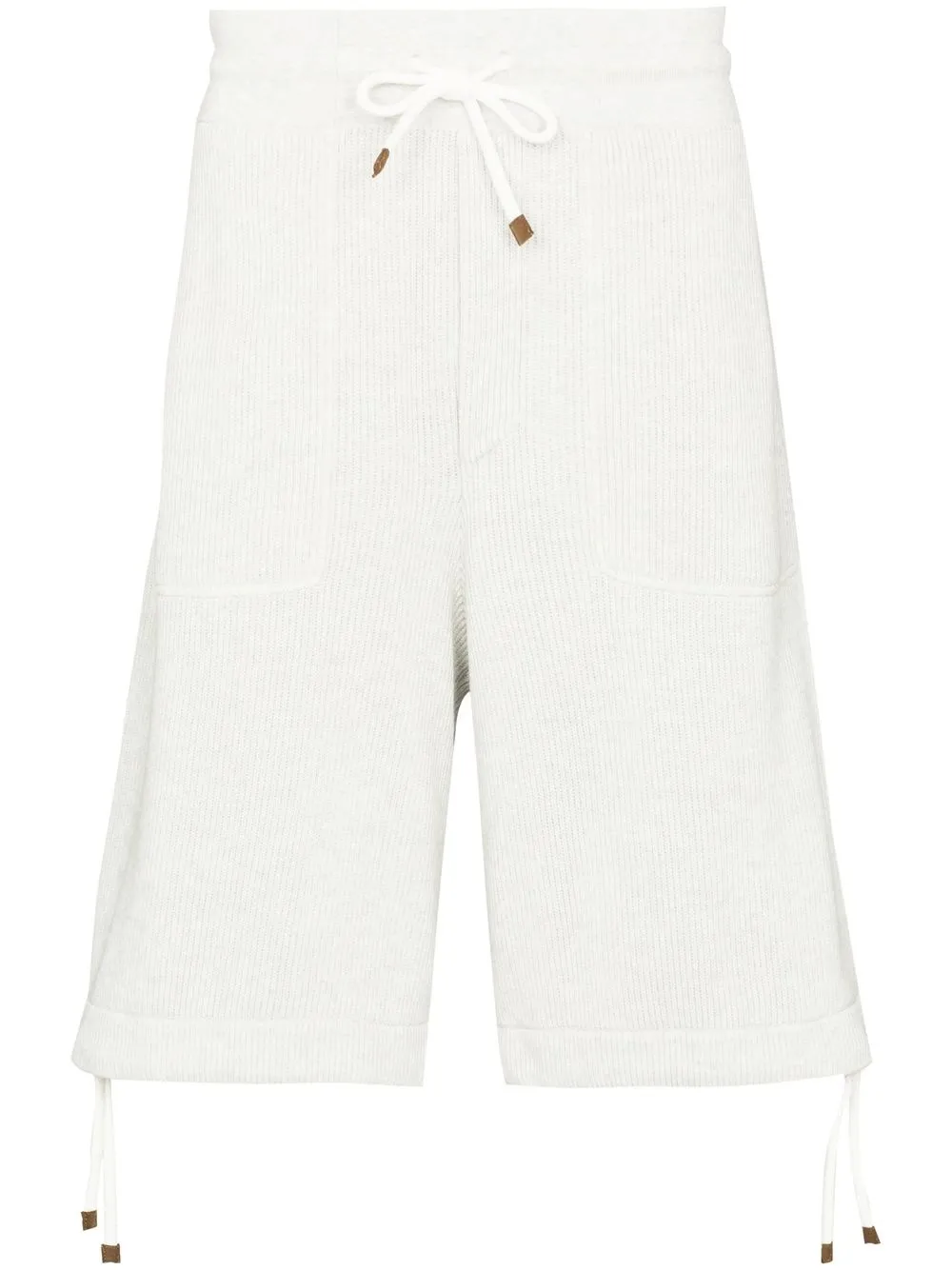 

Brunello Cucinelli shorts deportivos con cordones en la pretina - Gris