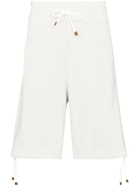 Brunello Cucinelli shorts deportivos con cordones en la pretina