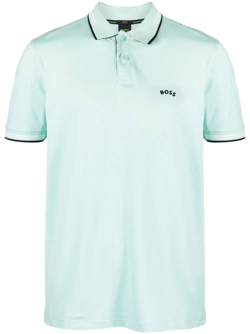 

BOSS curved logo-print polo shirt - Green