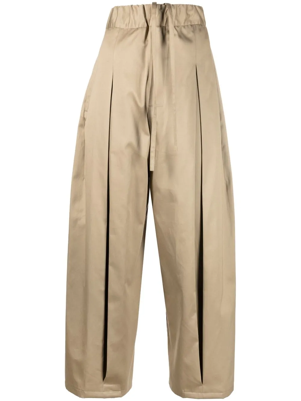 SAGE NATION box-pleat wide-leg Trousers - Farfetch