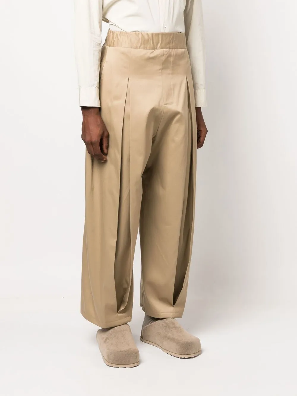 SAGE NATION box-pleat wide-leg Trousers - Farfetch