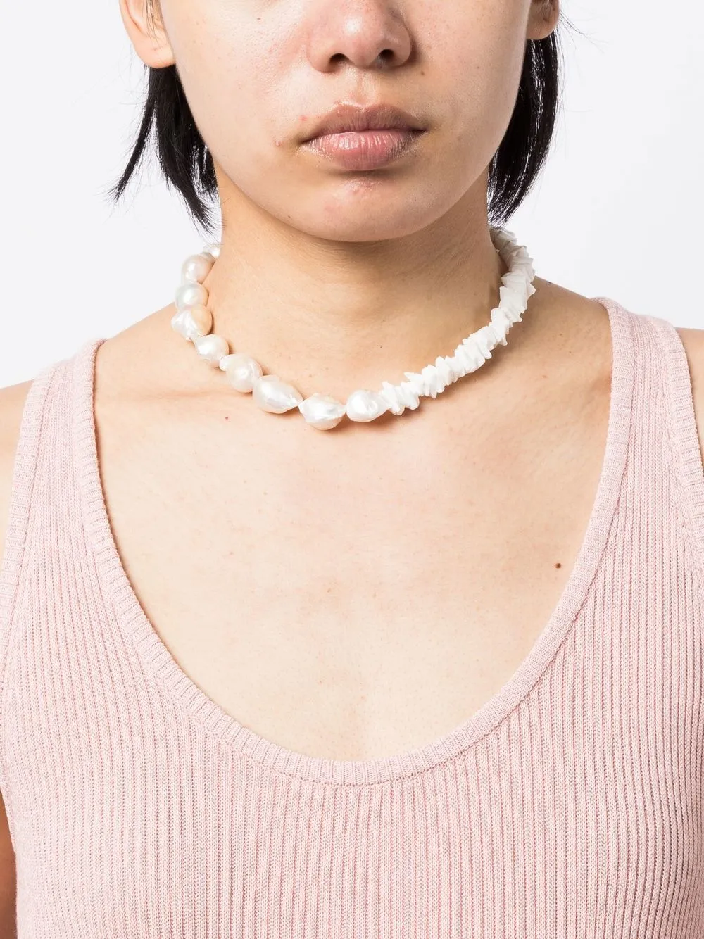 By Alona Halsketting met contrast - Wit