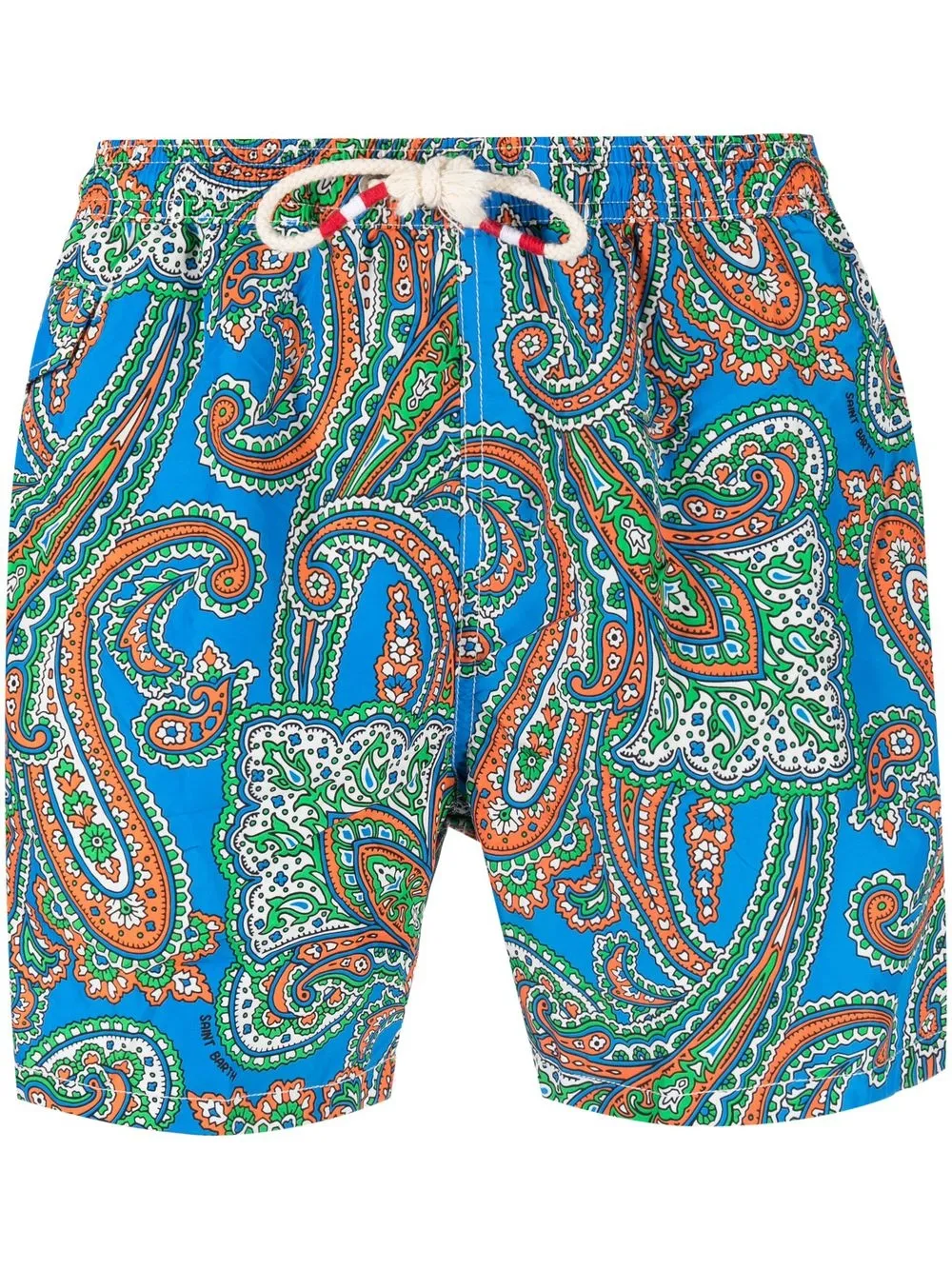 

MC2 Saint Barth shorts de playa con estampado de cachemira - Azul