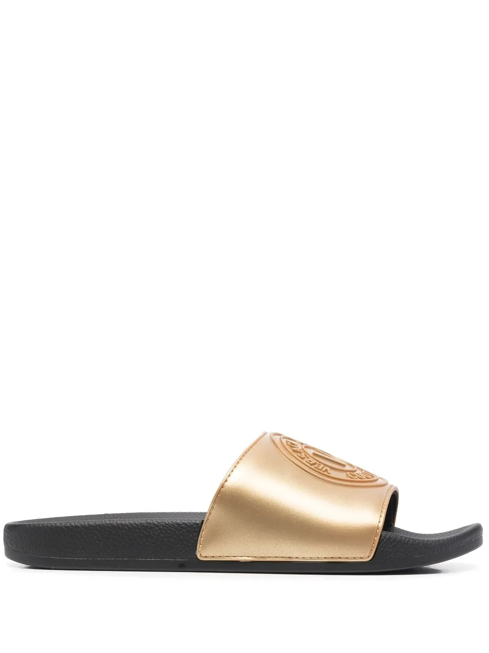 

Versace Jeans Couture sandalias con logo en relieve - Dorado