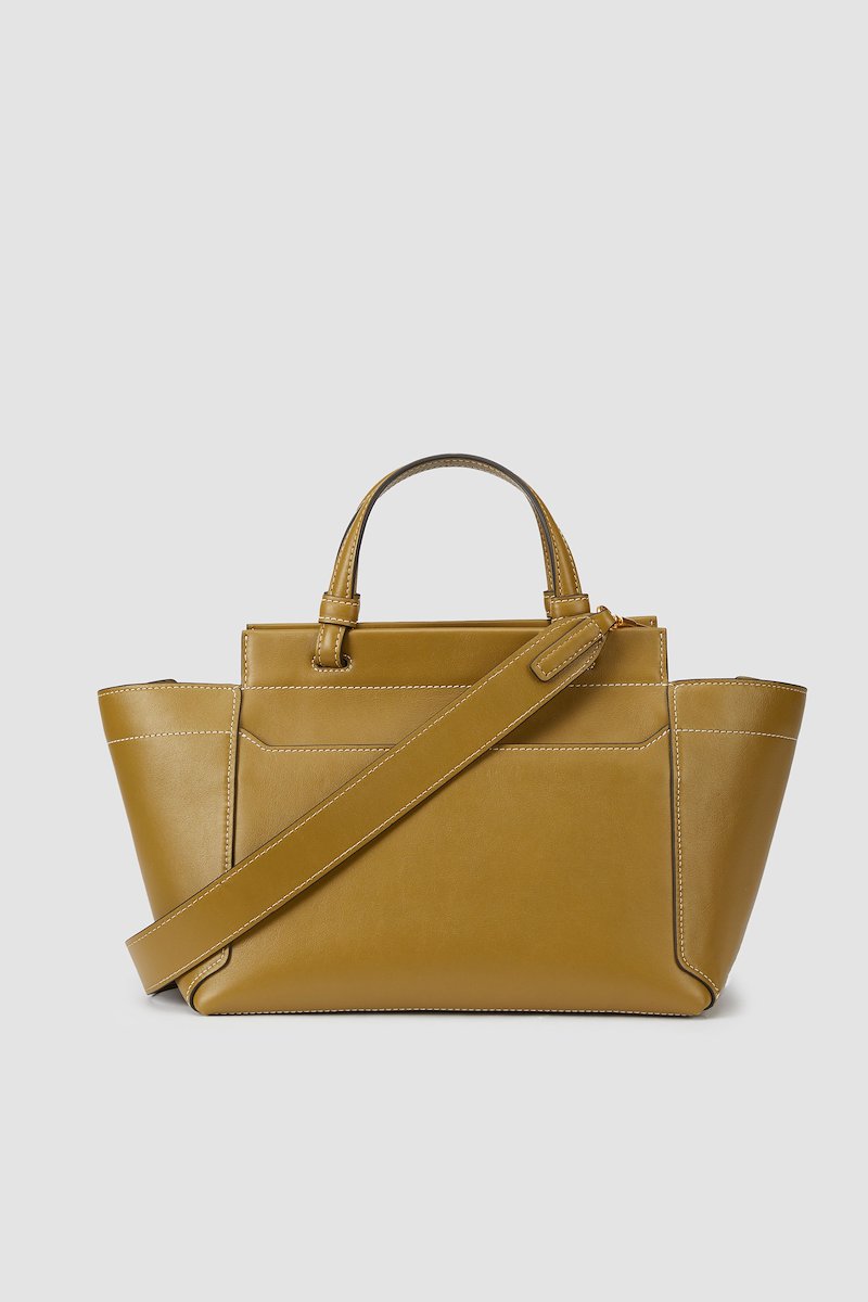 Pashli Soft Shoulder Bag-neutrals #0 Pashli Soft Shoulder Bag, toffee calf leather gold-tone logo plaque contrast stitching side zip fastening two top handles adjustable detachable shoulder strap top zip fastening main compartment- 2