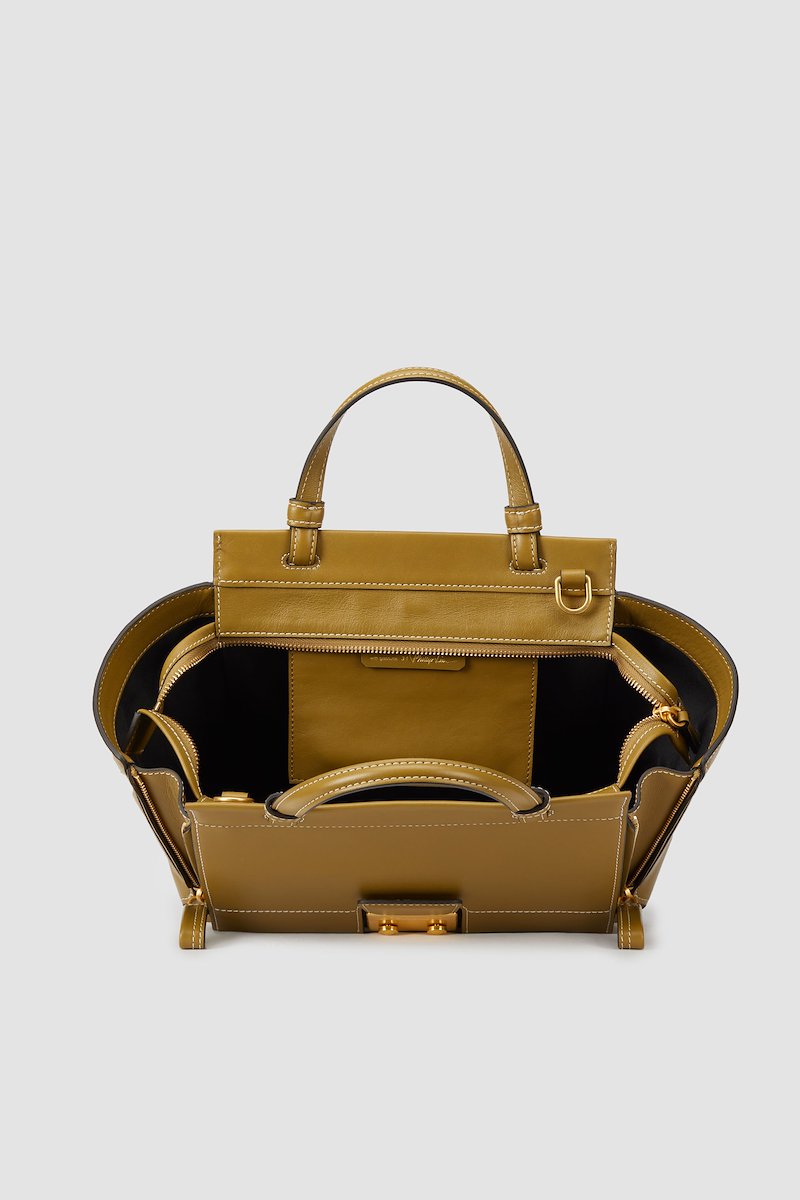 Pashli Soft Shoulder Bag-neutrals #1 Pashli Soft Shoulder Bag, toffee calf leather gold-tone logo plaque contrast stitching side zip fastening two top handles adjustable detachable shoulder strap top zip fastening main compartment- 3