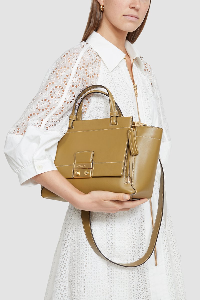 Pashli Soft Shoulder Bag-neutrals #0 Pashli Soft Shoulder Bag, toffee calf leather gold-tone logo plaque contrast stitching side zip fastening two top handles adjustable detachable shoulder strap top zip fastening main compartment- 6