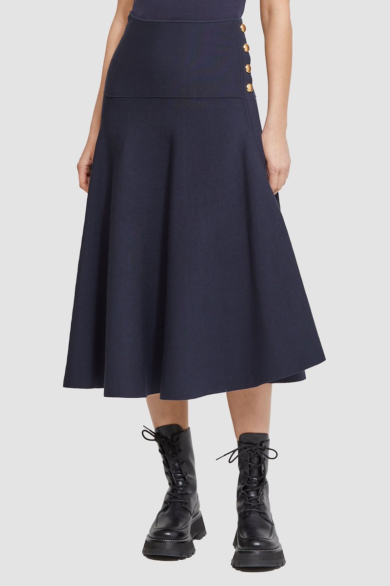 Tech Milano Flare Skirt -blue #1 Tech Milano Flare Skirt , null- 3