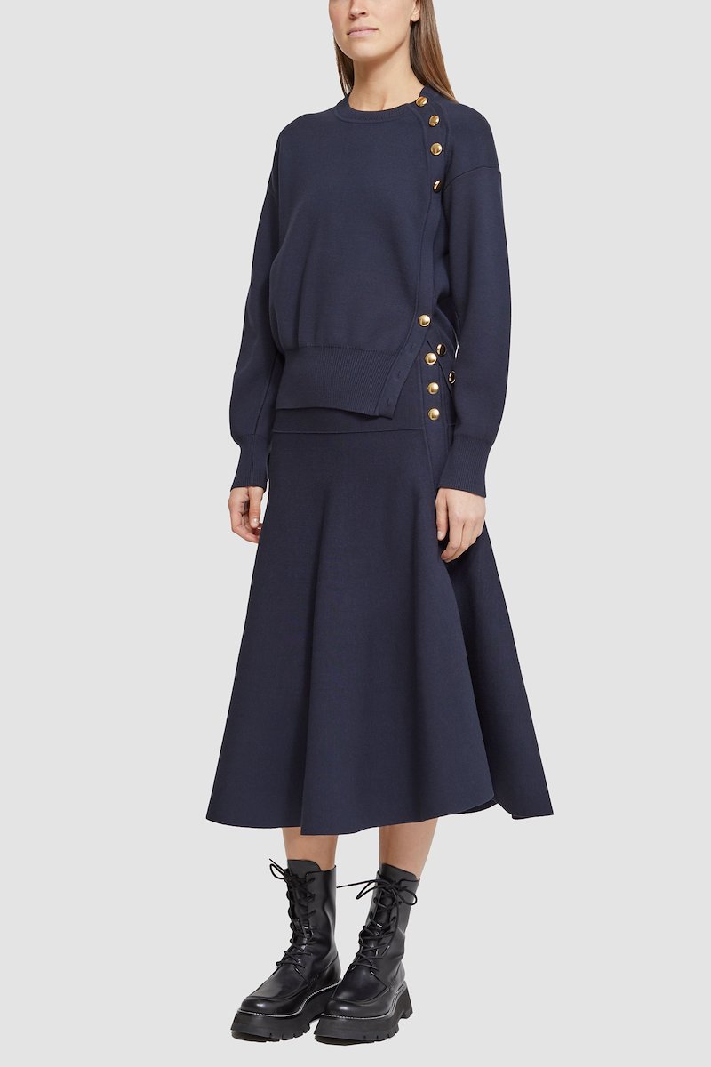 Tech Milano Flare Skirt -blue #0 Tech Milano Flare Skirt , null- 2