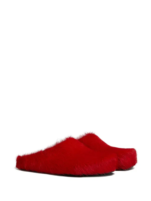 【関税＆送料込み】Marni Slippers Fussbet Sabot Blue long-hair calfskin Fussbett sabot | Marni
