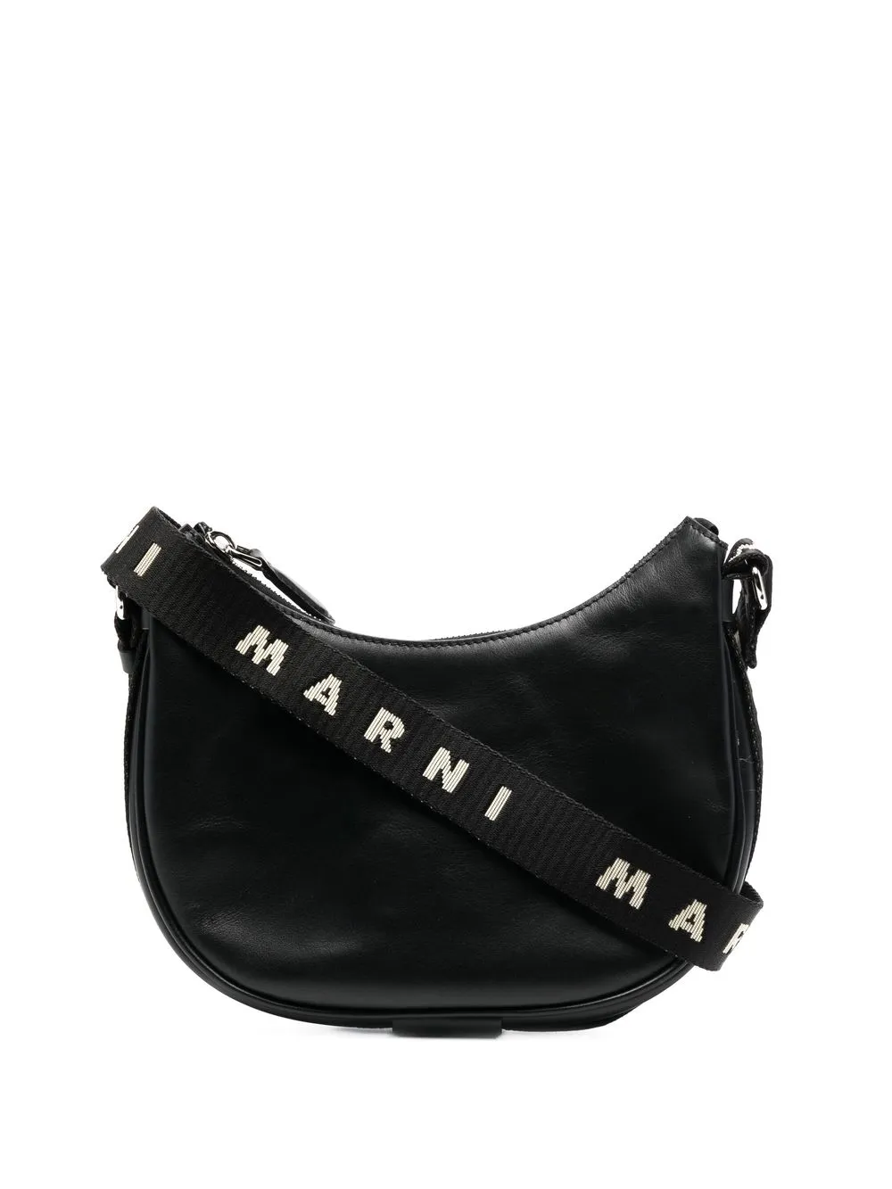 

Marni bolsa de hombro con correa del logo - Negro