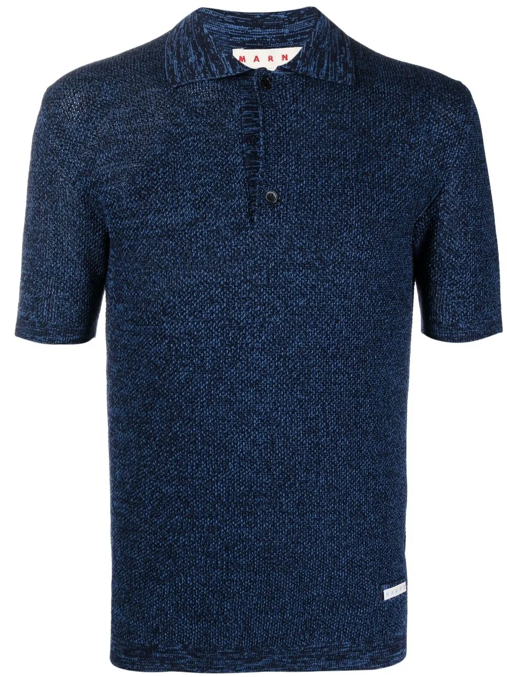 

Marni logo-patch polo shirt - Blue