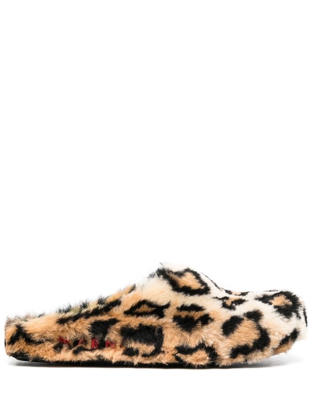 leopard fur slippers