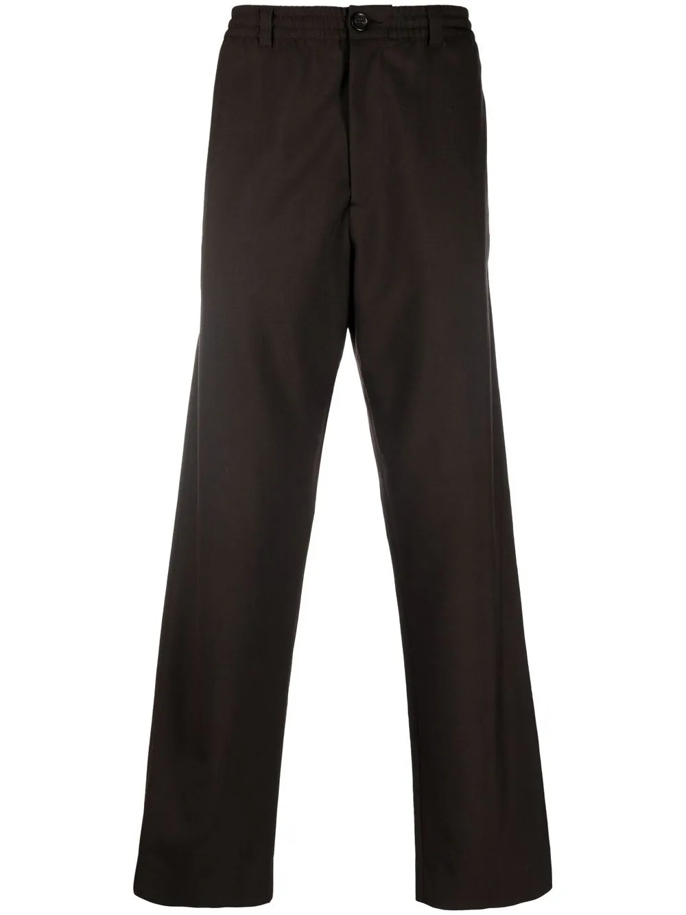 elasticated straight leg trousers