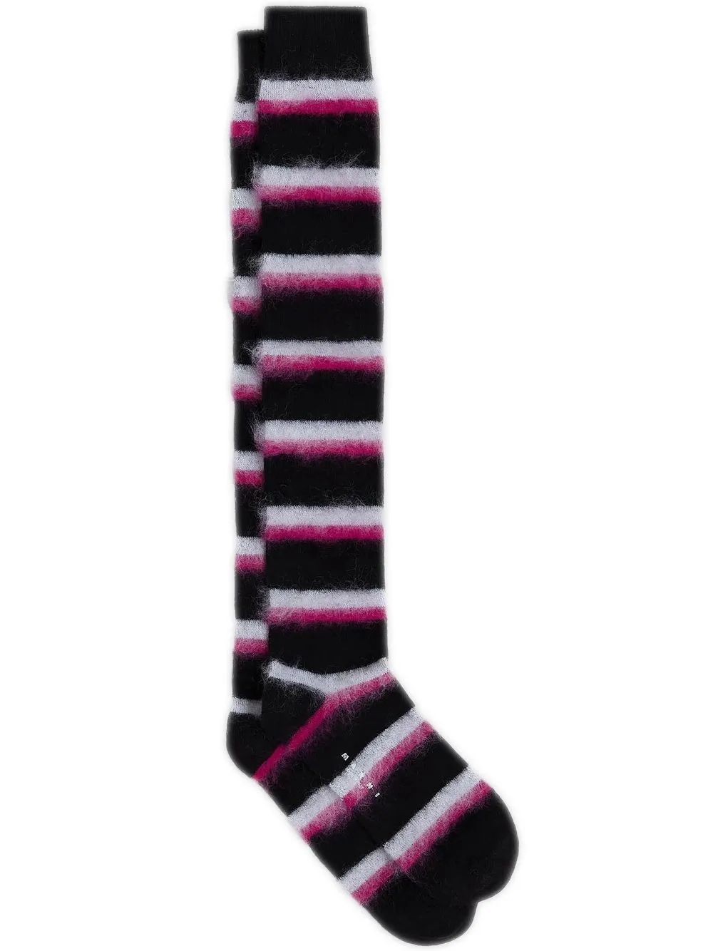 

Marni striped knitted long socks - Black