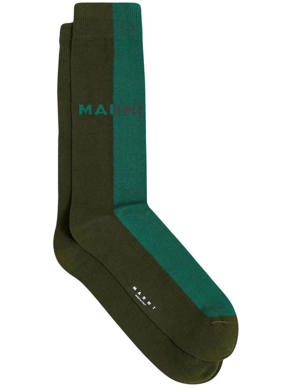 

Marni logo-print cotton socks - Green