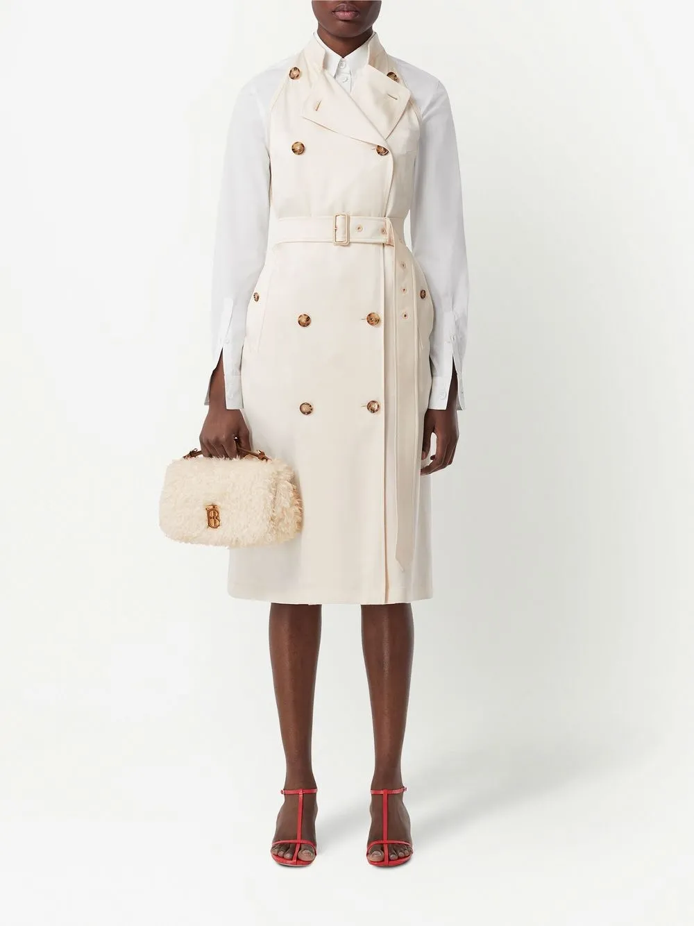 Burberry Crossbodytas van mohairmix Wit