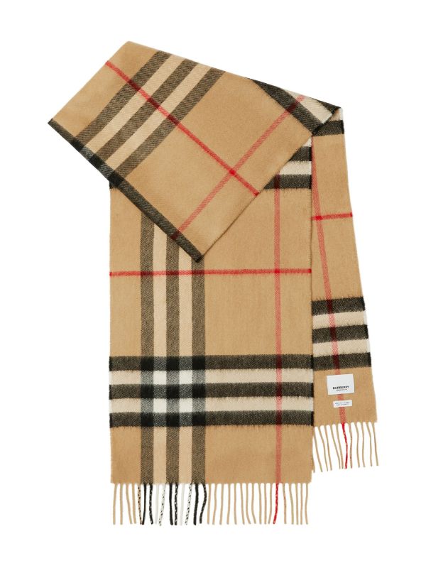 Burberry バーバリー チェック カシミアスカーフ - Farfetch