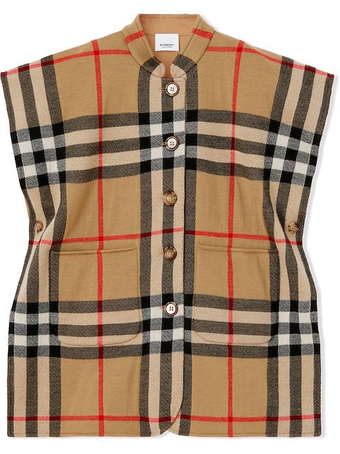 Burberry Kids Vintage Check reversible wool cape