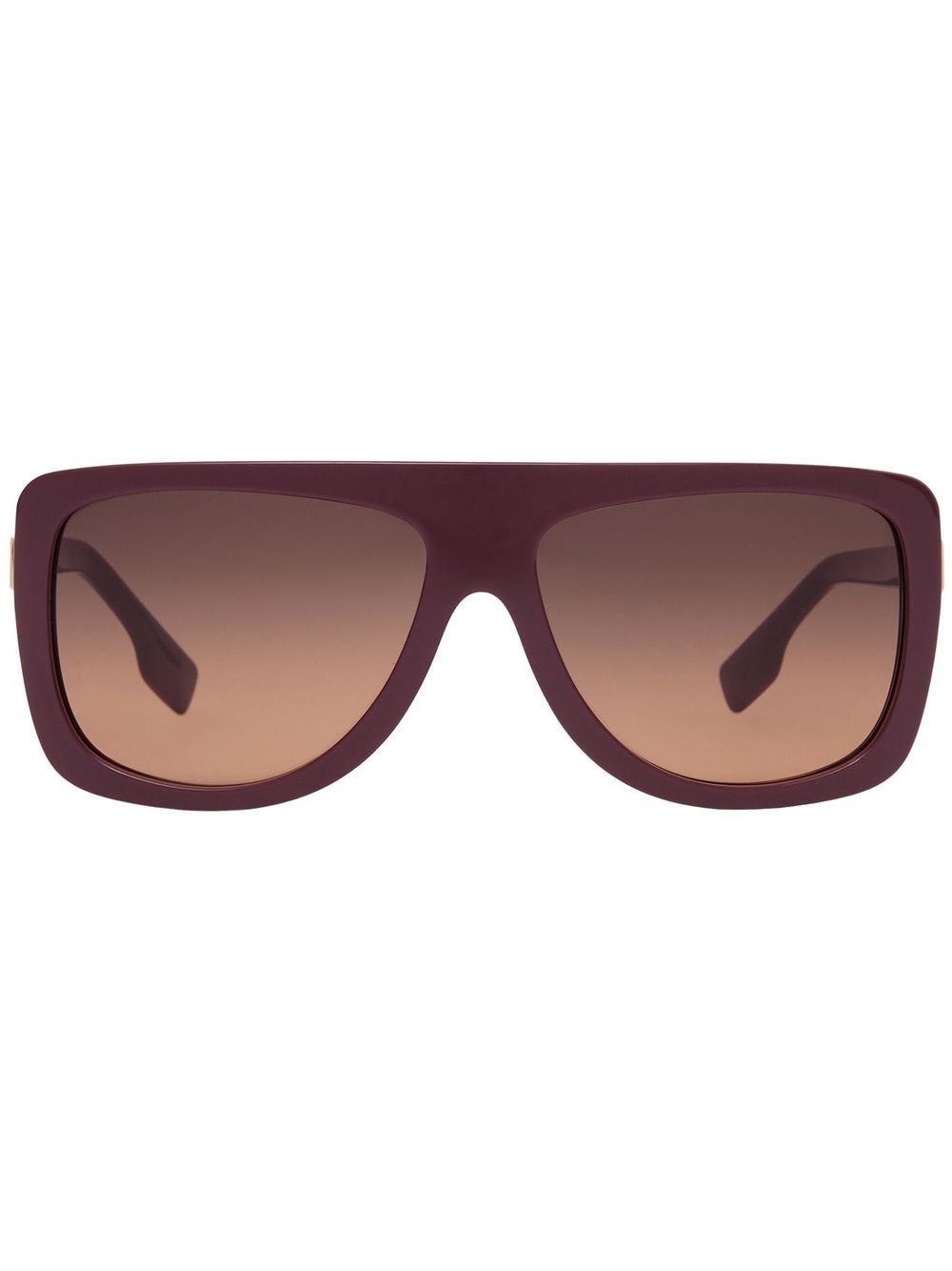 Burberry Hardware Detail Square Frame Sunglasses In Burgundy