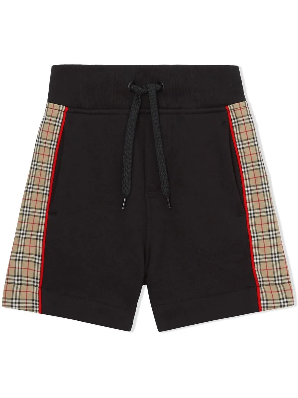 

Burberry Kids shorts con panel en contraste - Negro