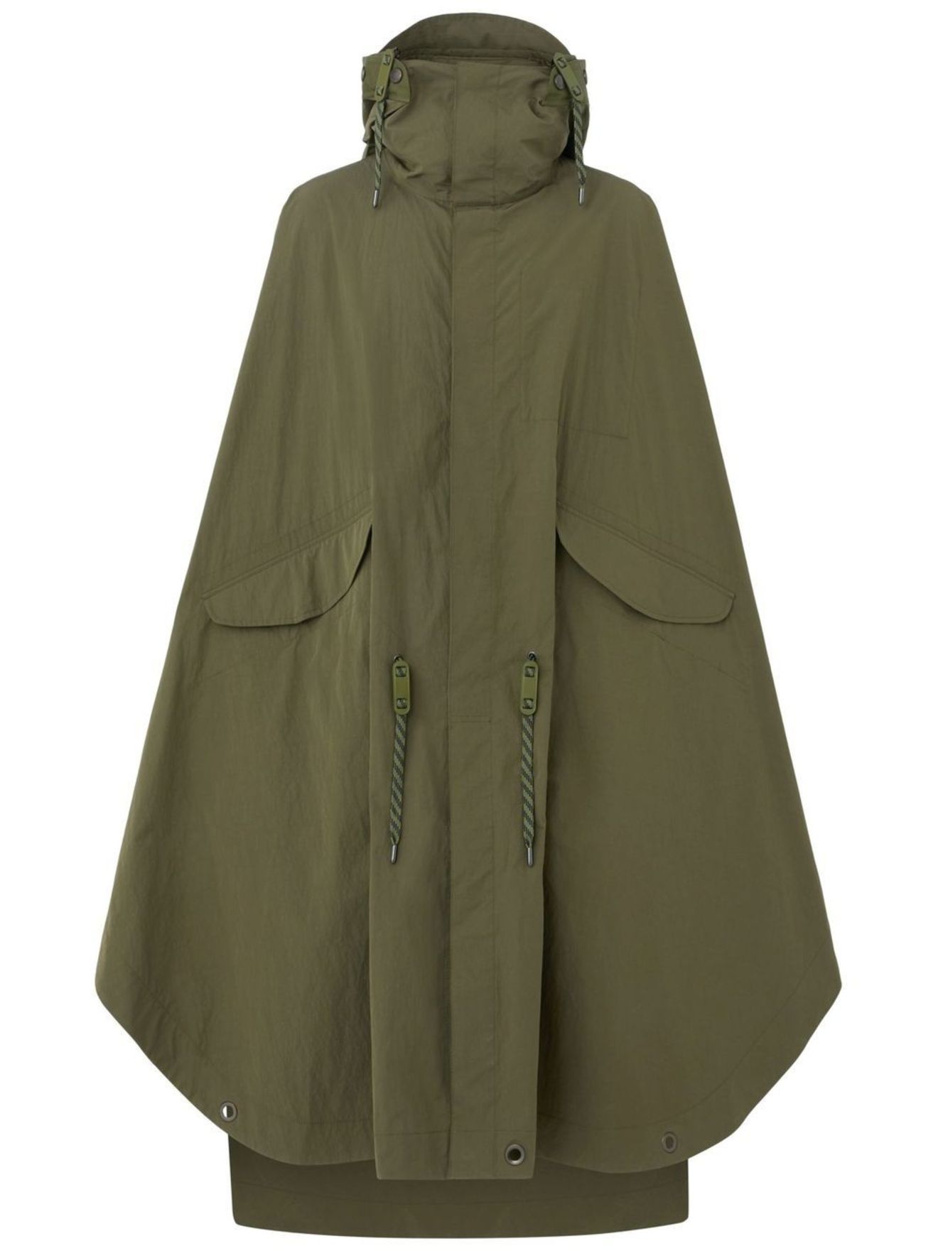 Burberry packaway hooded cape green | MODES