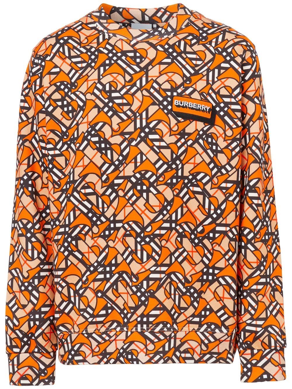 

Burberry sudadera con monograma estampado - Naranja