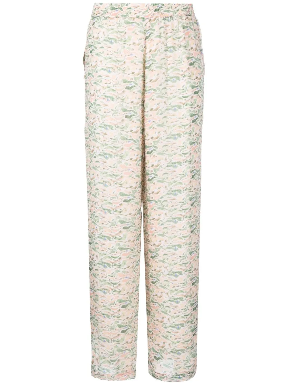 

Scotch & Soda pantalones con tiro alto y estampado abstracto - Verde