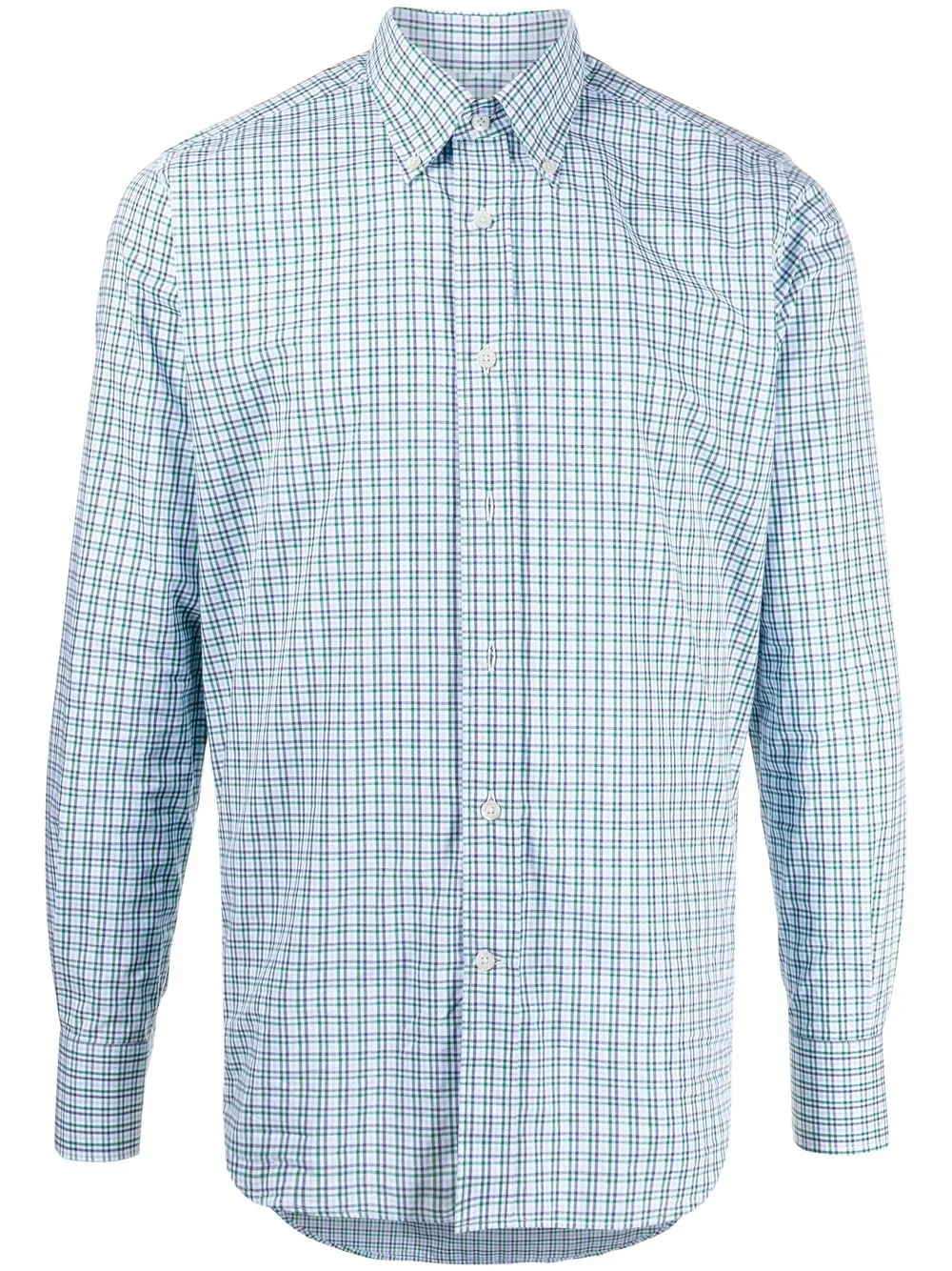 

Canali camisa con motivo de cuadros gingham - Verde