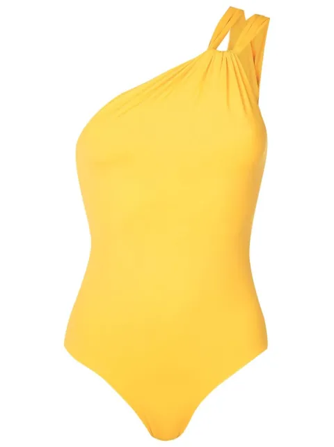 Clube Bossa asymmetric ruched-detail swimsuit